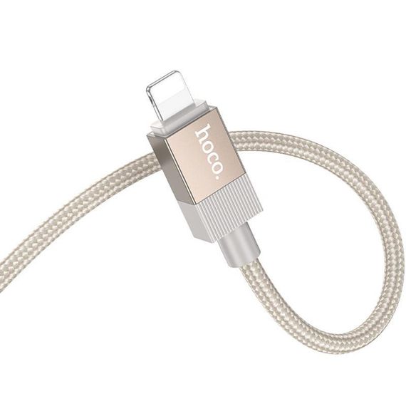 Аудіо кабель Aux Hoco UPA32A Clever digital (Lightning to AUX 3.5mm) (1m) Gold | Зображення 3