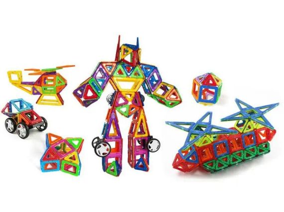 36 деталей Магнітний конструктор, дитячий 3Д конструктор, конструктор магнітний у валізі | Зображення 3