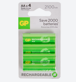 Акумуляторні батарейки GP типу AA 4 шт. | 2100 mAh