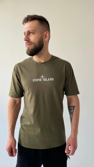 Футболка Stone Island колір хакі | Зображення 2