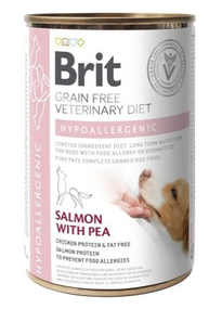 Вологий корм Brit Veterinary Diet для собак з харчовою алергією  з лососем 400г