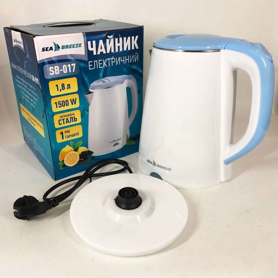 Электрический чайник с индикацией включения SeaBreeze SB-017, 1.8 Л 1500 Вт, Электрочайник отличный RF-69 | Зображення 5