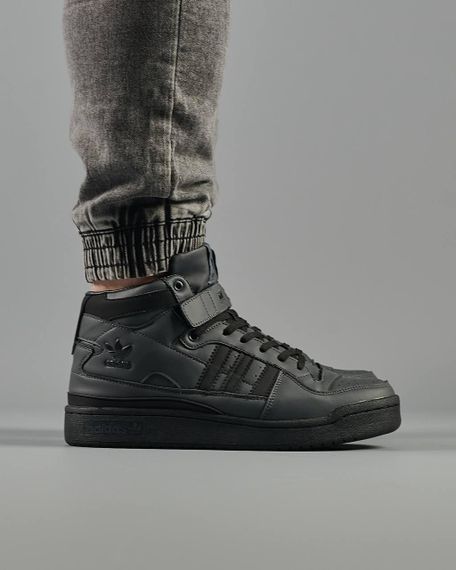 Чоловічі кросівки A-d-i-das Forum 84 High Dark Grey Black весна / літо / осінь | Зображення 2