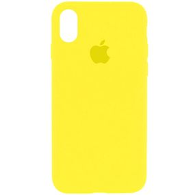 Чохол Silicone Case Full Protective (AA) для Apple iPhone X / XS (5.8") Жовтий / Neon Yellow