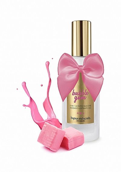 Ароматний силіконовий масажний та інтим гель 2 in1 Scented Silicone Massage & Intimate Gel Bubblegum sexstyle | Зображення 1