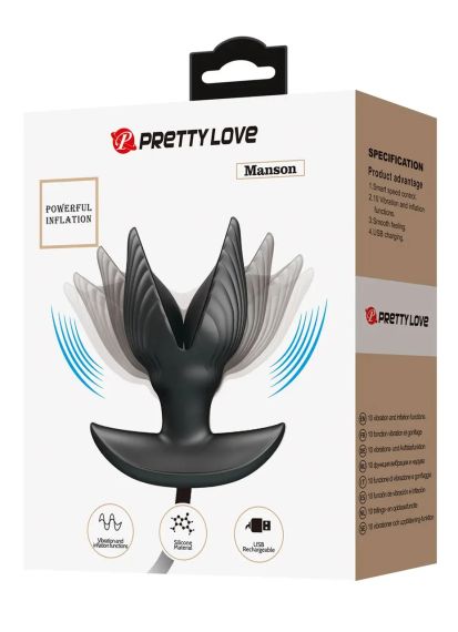 Анальна пробка що розкривається, з вібрацією Pretty Love - Manson, BI-040160Q Sex Aura | Зображення 9
