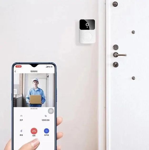 Бездротовий дверний WIFI дзвінок Doorbell X9 · Відеодомофон з Wi-Fi камерою та датчиком руху | Зображення 1