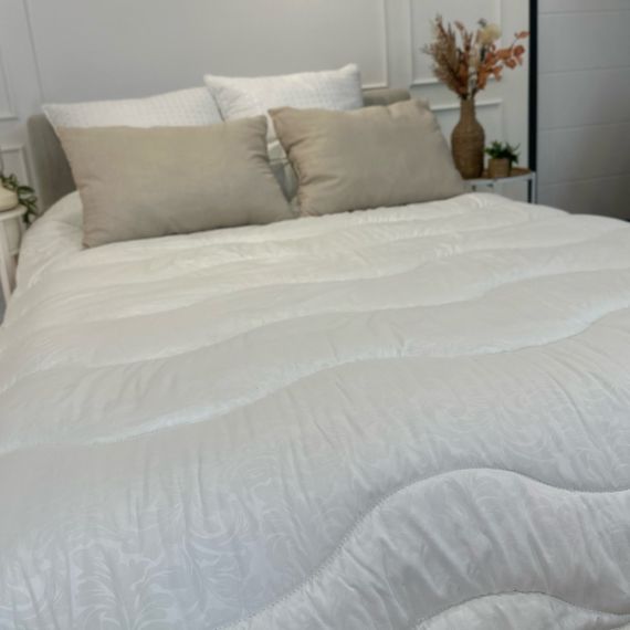 Ковдра полуторна вовняна Viluta Comfort 21421 140x205 см бежева | Зображення 2