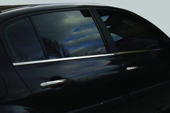 Наружняя окантовка стекол (4 шт, нерж) SD/SW, Carmos - Турецкая сталь для Renault Megane II 2004-2009 гг | Зображення 3