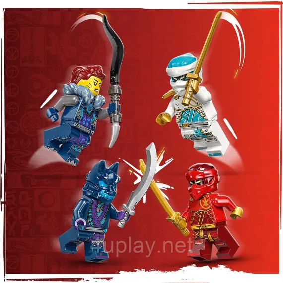 Конструктор LEGO Ninjago Робот огненной стихии Кая (Kai's Elemental Fire Mech) – Робот-трансформер и 4 минифигурки | Зображення 5