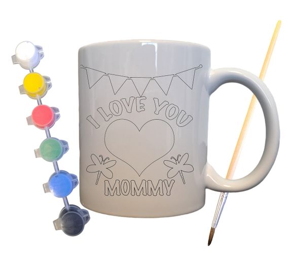 Набор для творчества кружка раскраска Подарок маме 330 мл белая (КР0072)