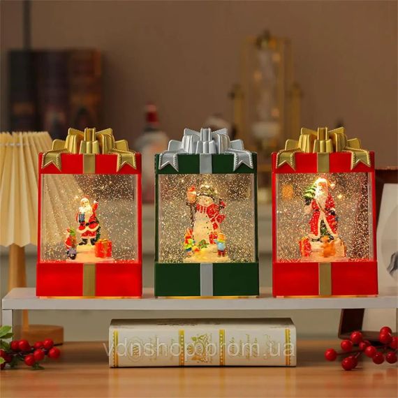 Декоративний світильник з ефектом снігопаду, підсвічуванням та музикою, Сніговик 803 | Зображення 3