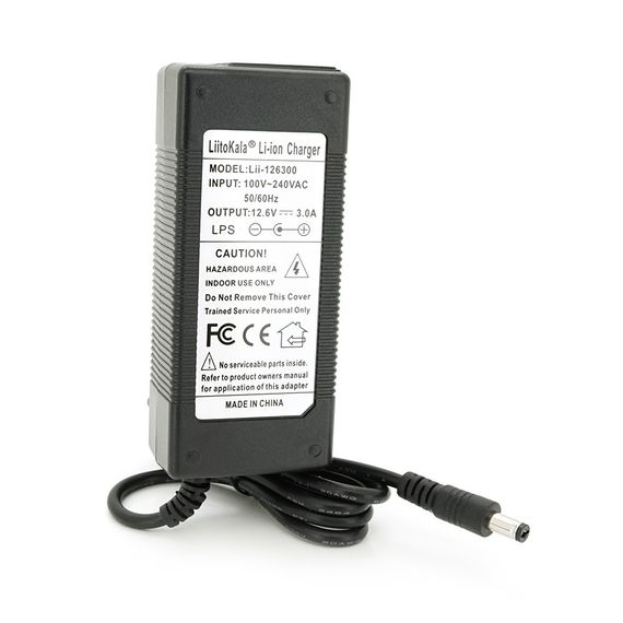 Зарядка LiitoKala Lii-126300 для Li-Ion АКБ 12.6V 3A,роз. 5.5x2.5мм | Зображення 2