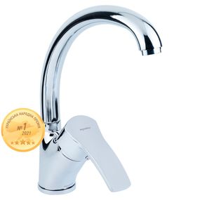 Змішувач ML Ø40 для кухні гусак вухо лат. шток на гайці AQUATICA (ML-4B441C) 9746100