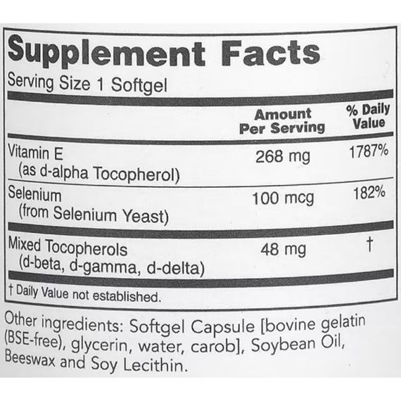 Витамин E Protocol for Life Balance E-400 120 Softgels | Зображення 1