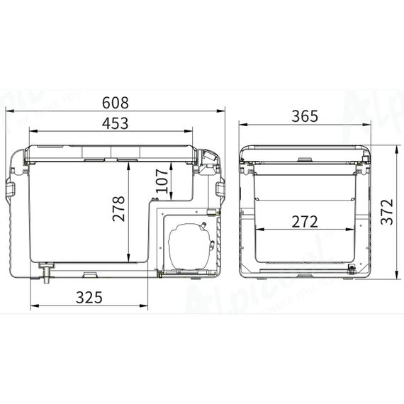 Компресорний автохолодильник Alpicool CL30G (29 літрів, LG Compressor). До -20℃, (12, 24, 220 вольт) | Зображення 7