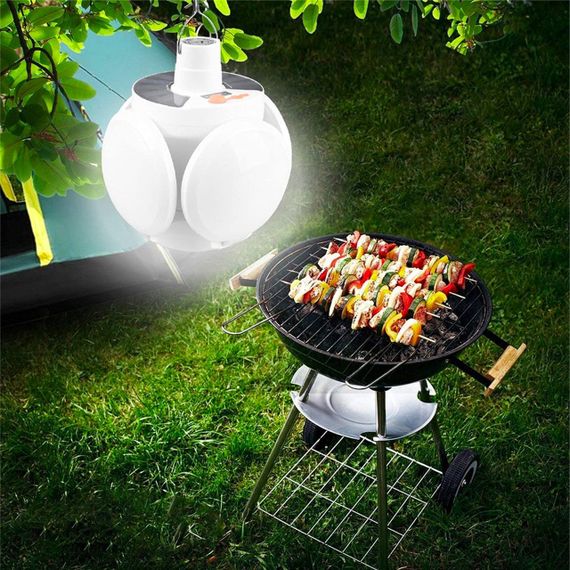 Лампа підвісна на сонячній батареї BL 2029, з USB, 14х12см / Ліхтар для кемпінгу з гачком / Складний акумуляторний світильник | Зображення 3