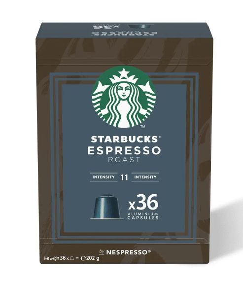 Кава в капсулах Starbucks Nespresso Espresso Roast 36шт Швейцарія - США