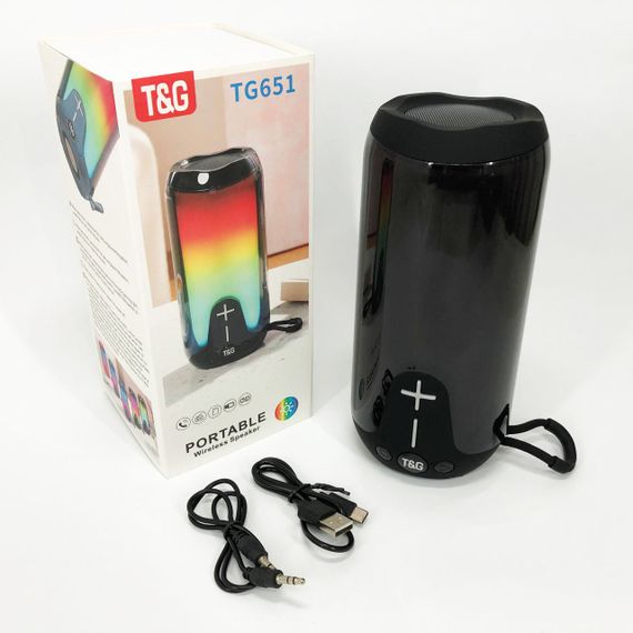 Bluetooth колонка з led підсвічуванням TG651, Портативна акустична bluetooth колонка SJ-69 | Зображення 8