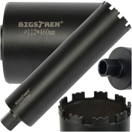 Алмазне свердло коронка 112×460 мм Bigstren 27083 1.1/4 UNC