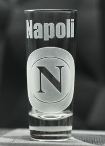 Подарункова  глянцева чарка 60мл з гравіюванням футбольного клубу Наполі
