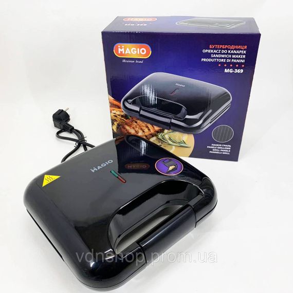 Гриль решетка для жарки мяса, Сэндвичница электрическая для бутербродов, Домашний гриль бутербродница CH-11 | Зображення 6