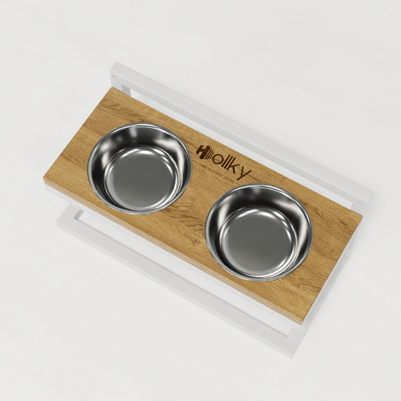 Миски на подставке с регулировкой высоты Hollky Flex S FS-422523-WHNT | Зображення 4