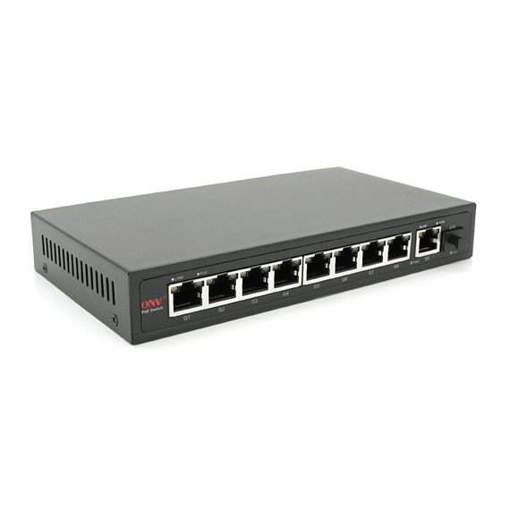 8мі портовий PoE Full Gigabit комутатор ONV-POE33108PFG, 8xPoe1000Мбіт + 1х1000 Мбіт + 1xSFP 1000Мбіт, до 250м, IEEE802.3af/at,