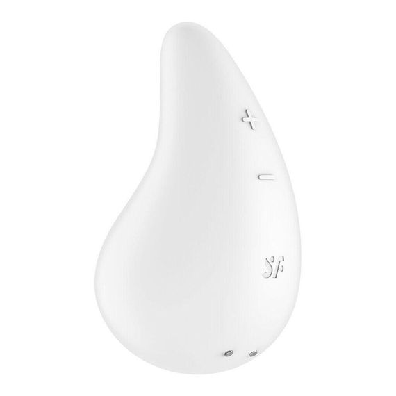 Вібратор для зовнішньої стимуляції Satisfyer Dew Drop White, 2 мотори, 12 режимів, м’який корпус Sex Aura | Зображення 2
