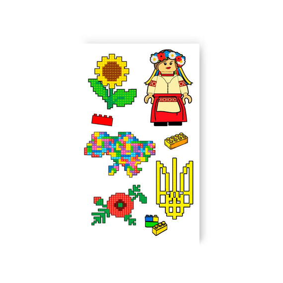 Тату тимчасове  Міні конструктор Tattooshka L-59 Різнокольоровий shop (4825800010150)