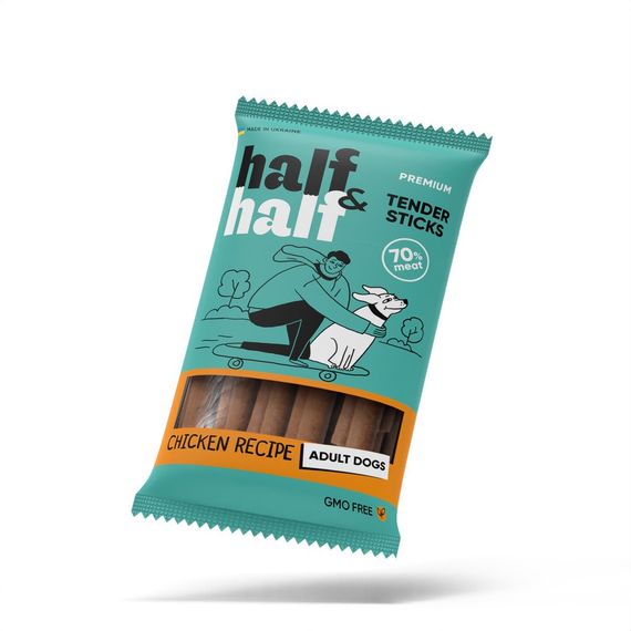 Half&Half Sticks ласощі для собак з куркою, 100 гр