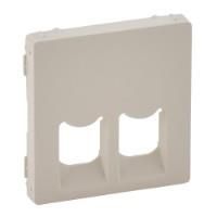 Лицевая панель Legrand Valena IN*MATIC LIFE розетки RJ11+RJ45, слоновая кость (755421)