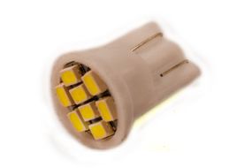 Светодиодная лампа AllLight T10  8 диодов 1206 W2,1x9,5d 12V WHITE