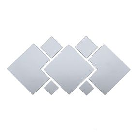 Дзеркальний декор акриловий самоклейний срібло, 7 шт (D) SW-00002508
