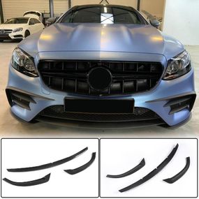 Накладка на передній бампер Lip (для AMG-Line 2017-2019, Карбон) для Mercedes E-class coupe C238 рр
