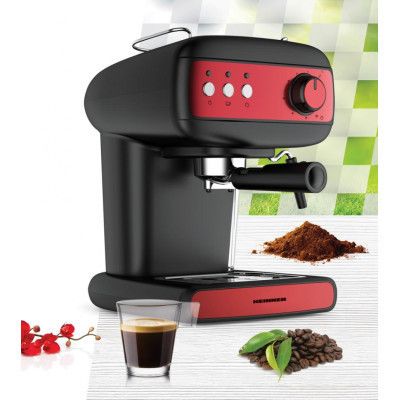 Рожковая кофеварка эспрессо HEINNER HEM-1100BKRD | Зображення 1