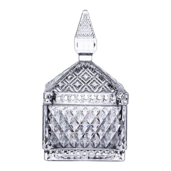 Цукерниця скляна з кришкою 8.5х8.5х15 см квадратна HP-YH-41 | Зображення 5