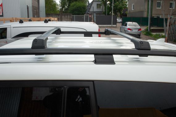 Перемички на рейлінги без ключа (2 шт) Сірий для Toyota Land Cruiser 200 | Зображення 5