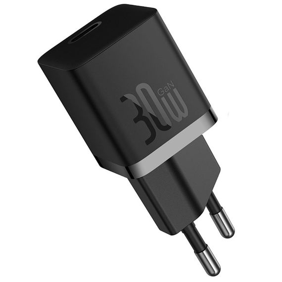 МЗП Baseus GaN5 Fast Charger (mini) 30W (1USB-C) + кабель Type-C to Type-C (P10110902) Cluster Black | Зображення 6