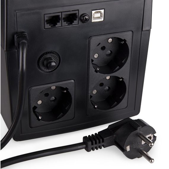 Пристрій безперебійного живлення Vinga LED 1200VA plastic case with USB (VPE-1200PU) | Зображення 9