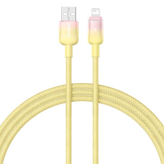 Дата кабель Baseus Discolor Series Fast Charging USB to Lightning 2.4A (1m) (P10374900) Custard Yellow