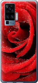 Чехол на Vivo X50 Pro Красная роза "529u-1956-17620"