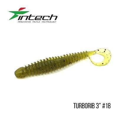 Силиконовая приманка, Съедобный силикон Intech Интеч Turborib 3"7 шт #18