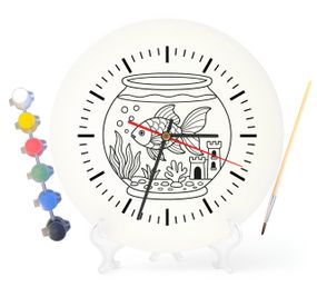 Детский набор для творчества часы раскраска Золотая рыбка 30 см (Г0050)