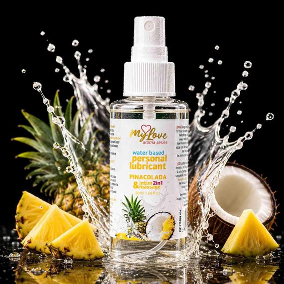 2в1 лубрикант та масажний гель - MyLove Aroma Series Intim&Massage Pina Colada, 50 мл Sex Aura | Зображення 1