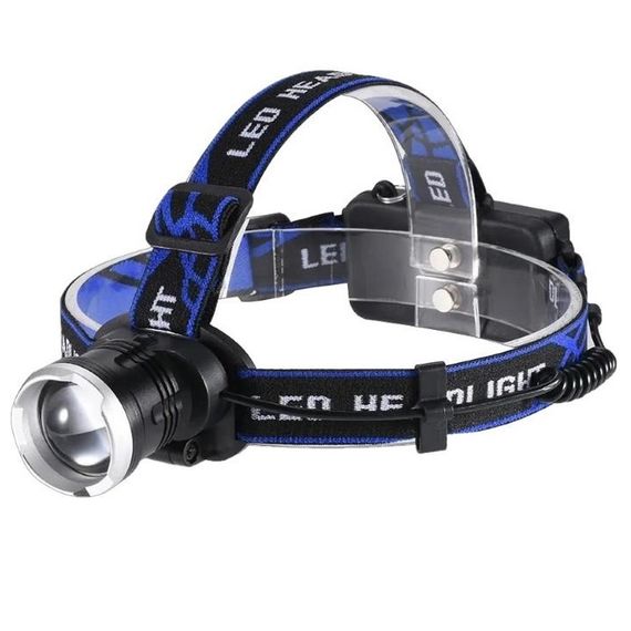 Налобный фонарь Bailong BL-T24-P50 аккумуляторный LED/Zoom 3 режима работы, фонарь на голову для рыбалки | Зображення 4