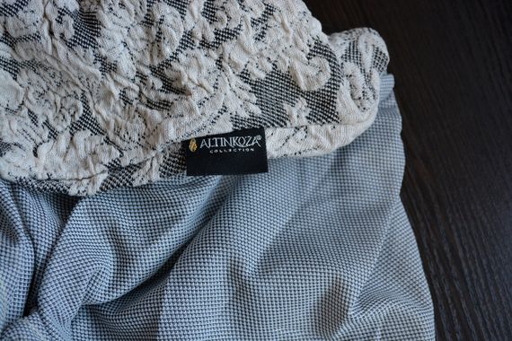 Чехлы на стулья Damask с юбкой, кремовые | Зображення 6