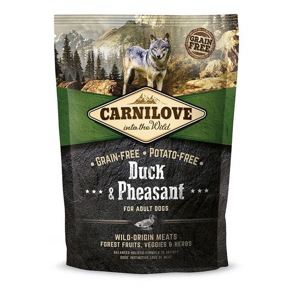 Корм Carnilove Dog Adult Duck & Pheasant сухий з качкою та фазаном для дорослих собак 1.5 кг