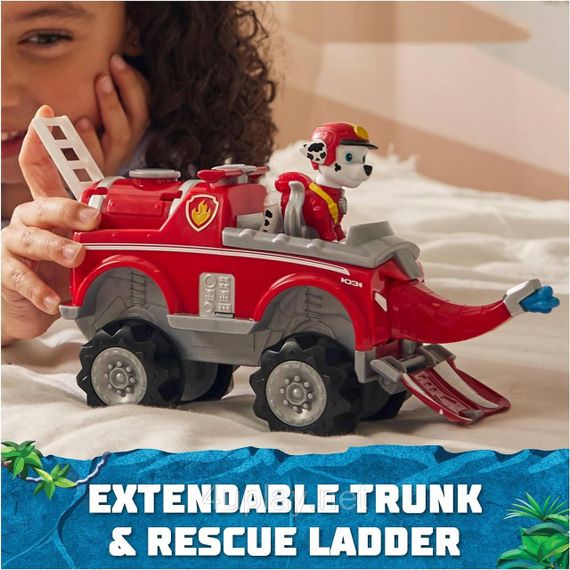 Щенячий патруль у джунглях Машина слон та фігурка Маршала Оригінал Paw Patrol Jungle Pups Marshall Elephant Vehicle | Зображення 8