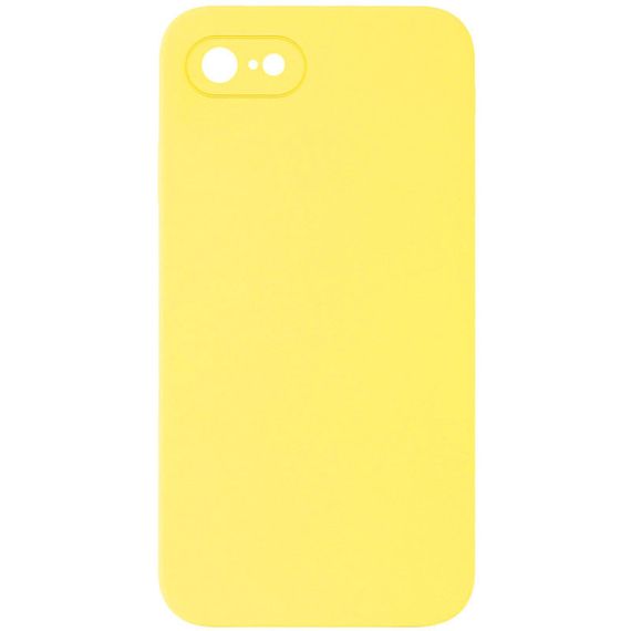 Silicone Case Square Full Camera Protective (AA) NOLOGO для Apple iPhone 7 / 8 / SE (2020) (4.7") Жовтий / Yellow